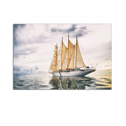Caribbean Beach Glass Wall Art 24x36in