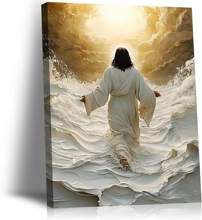 Jesus Walking on Water Wall Art 12x16in