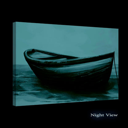 Ship & Moon Canvas Wall Art – 32x48in