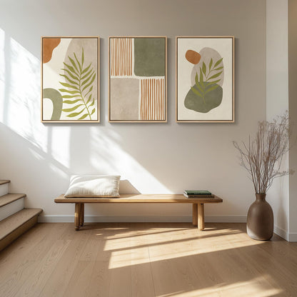 Neutral Abstract Wall Art 2PC