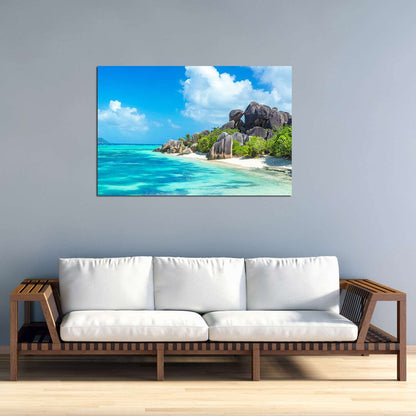 Caribbean Beach Glass Wall Art 24x36in