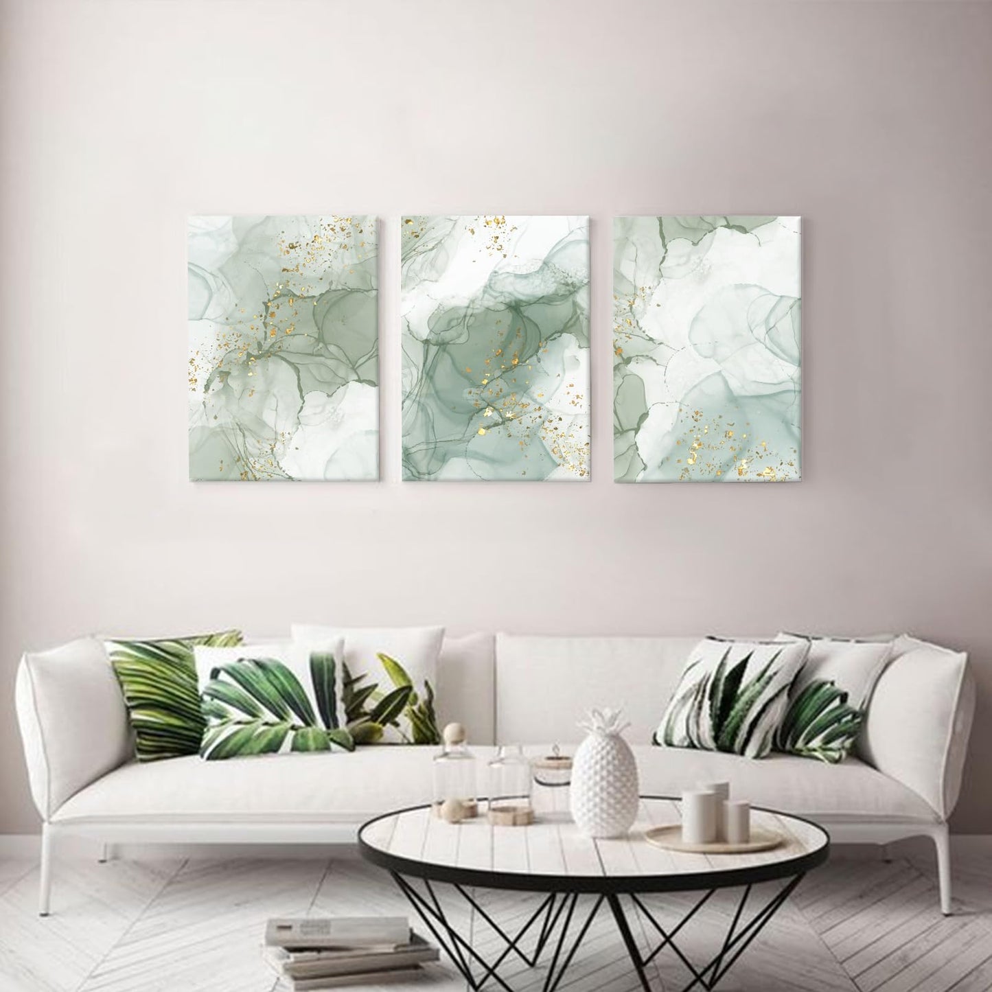 Sage Green Wall Art Set of 3 – 12x16in