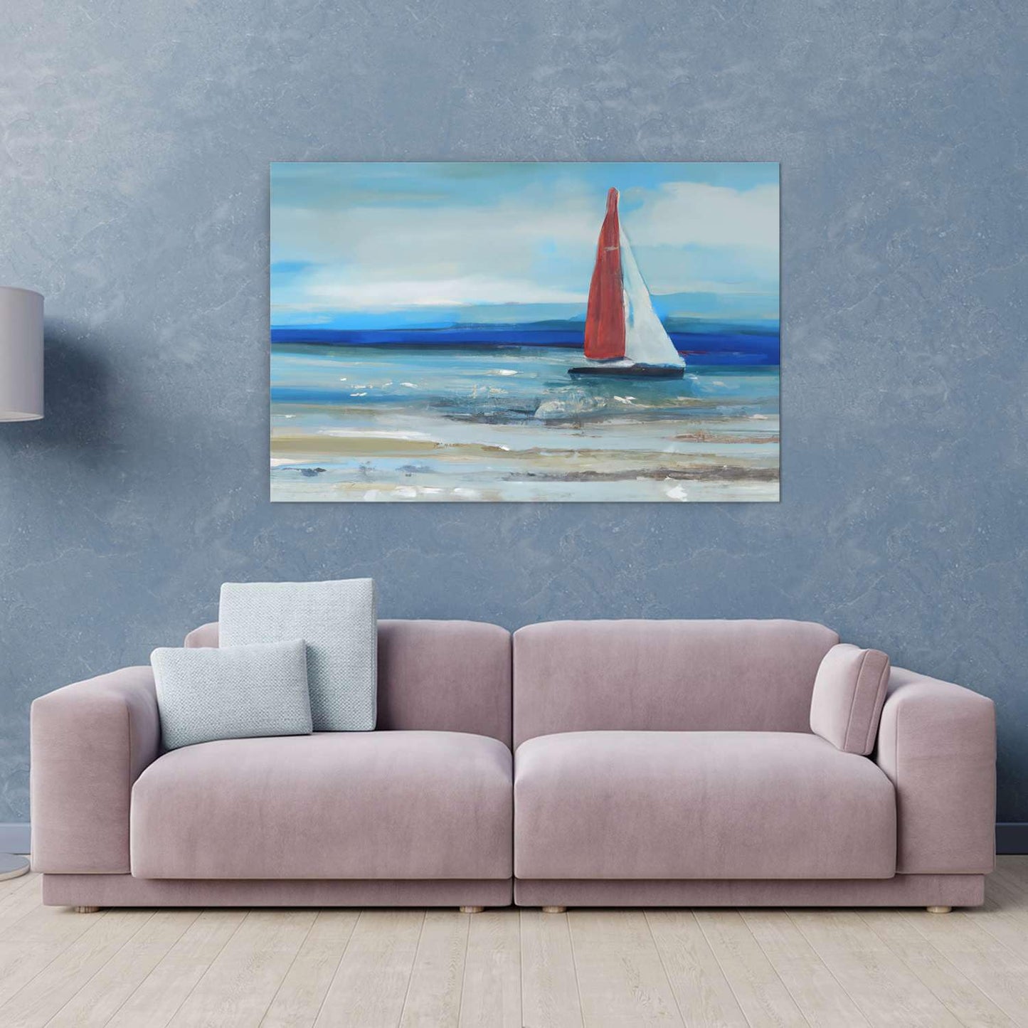 Ship & Moon Canvas Wall Art – 32x48in