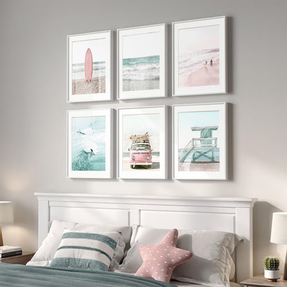 Blue Ocean Beach Wall Art 3PC 24x36in