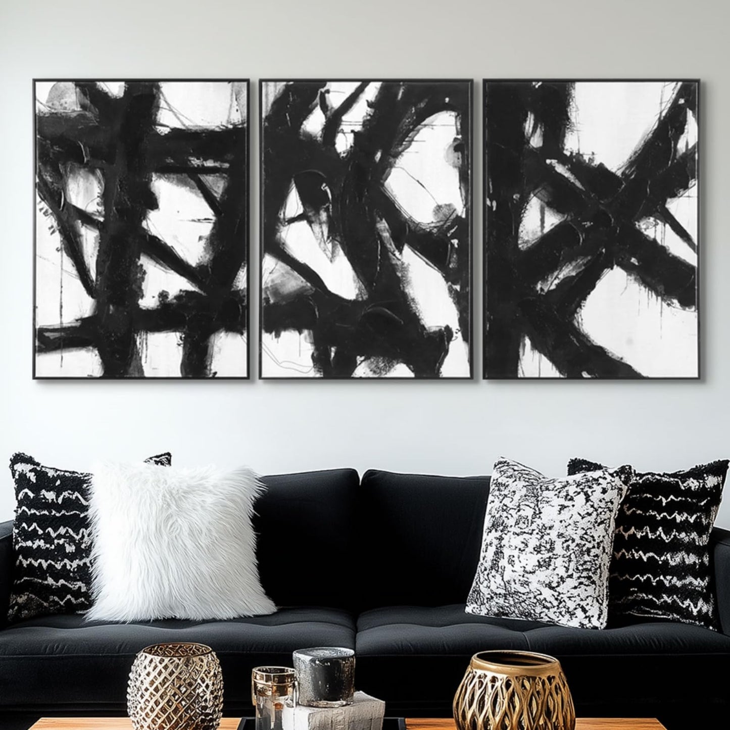Boho Textured 3D Wall Art 3PC 24x36in