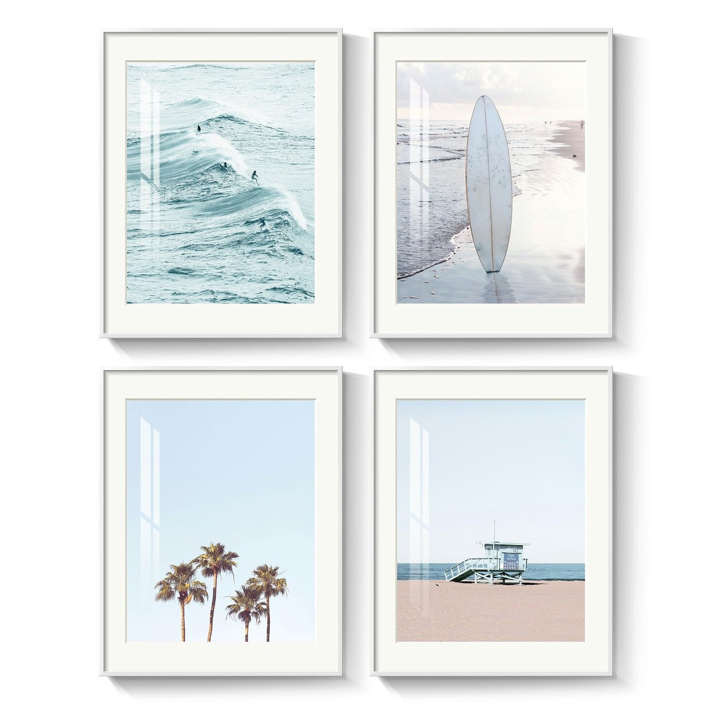 Blue Ocean Beach Wall Art 3PC 24x36in