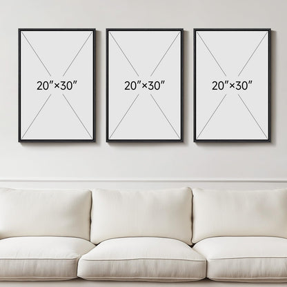 Neutral Abstract Wall Art 3PC 24x36in