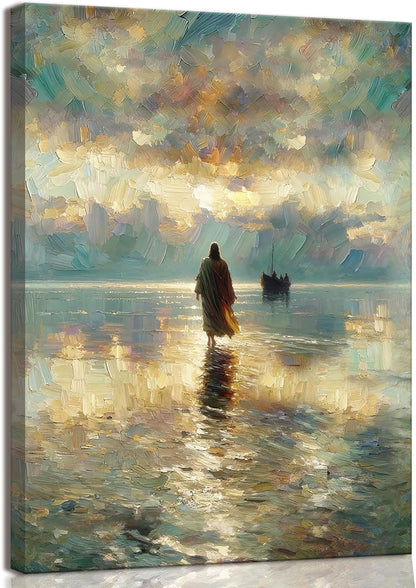 Jesus Walking on Water Wall Art 12x16in