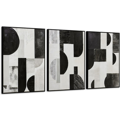 Boho Textured 3D Wall Art 3PC 24x36in