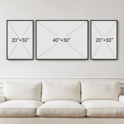 Black & Gold Abstract Art 3PC