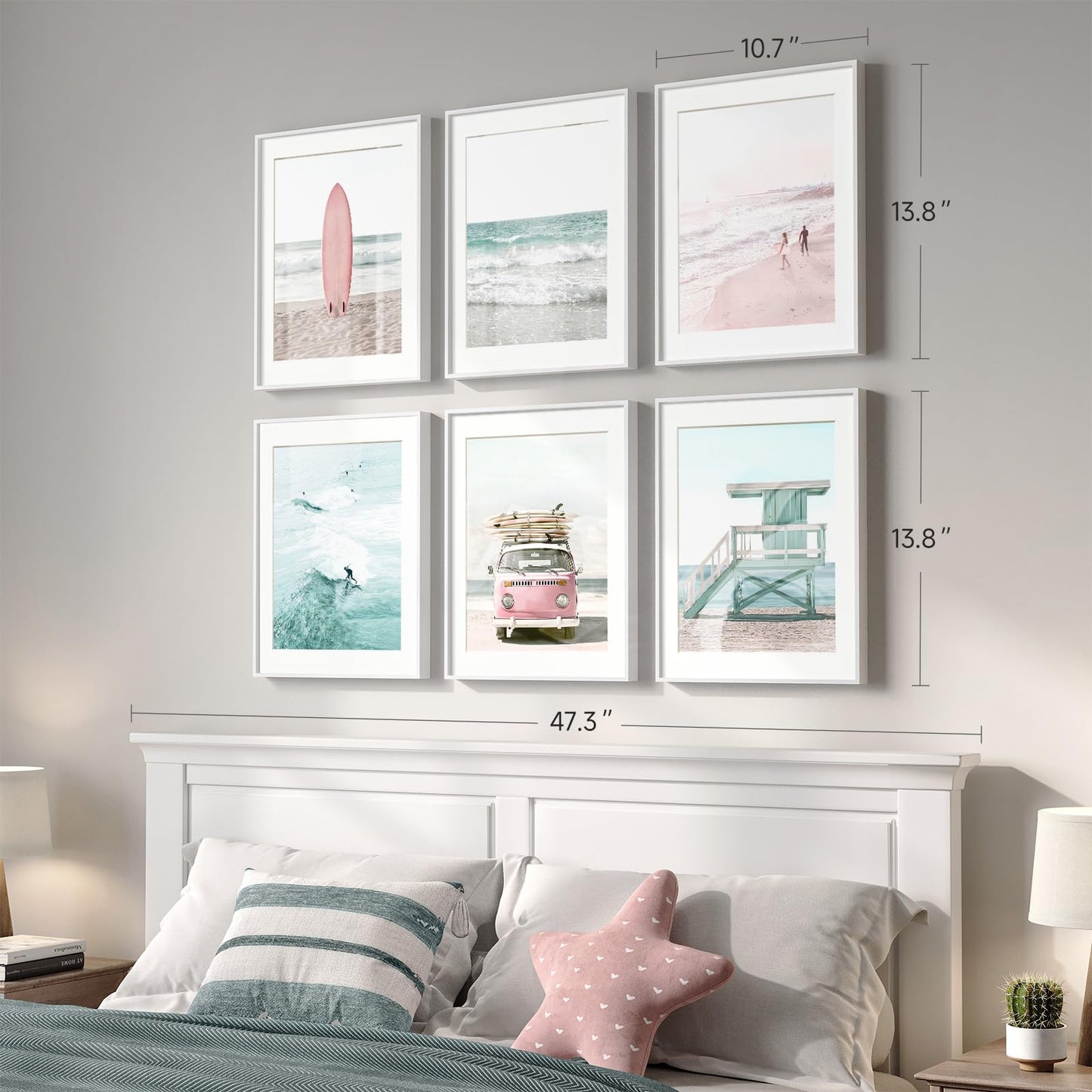 Blue Ocean Beach Wall Art 3PC 24x36in