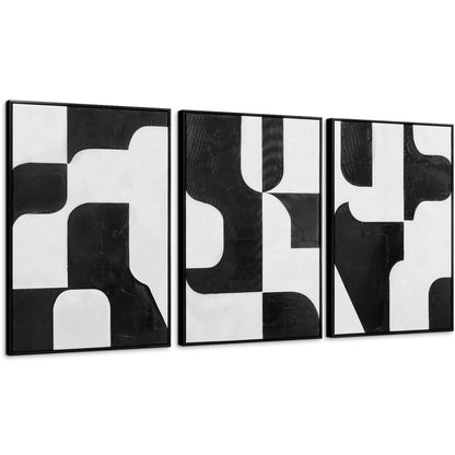 Boho Textured 3D Wall Art 3PC 24x36in