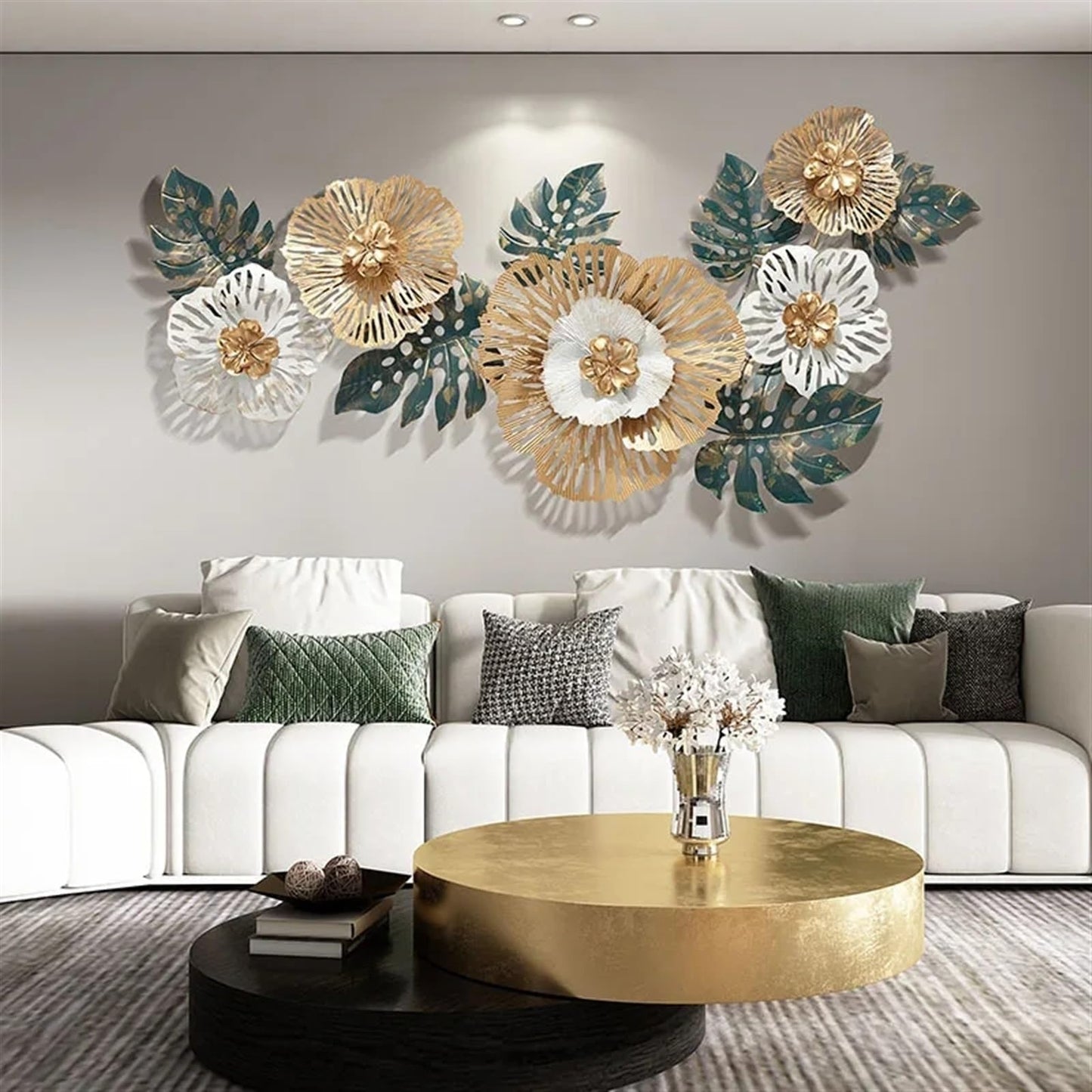 Abstract Floral Wrought Iron Wall Art