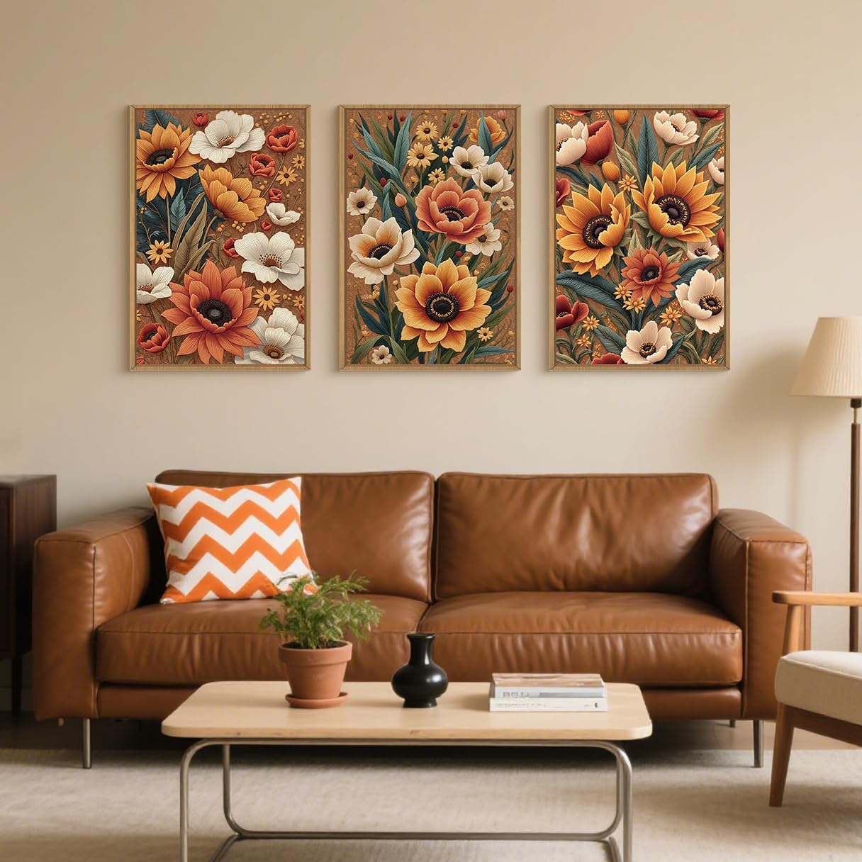 Navy Blue Abstract Wall Art 3PC 24x36in