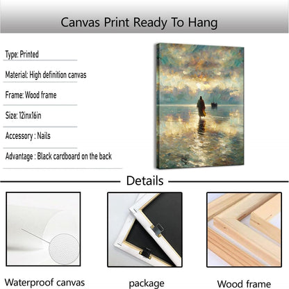 Jesus Walking on Water Wall Art 12x16in