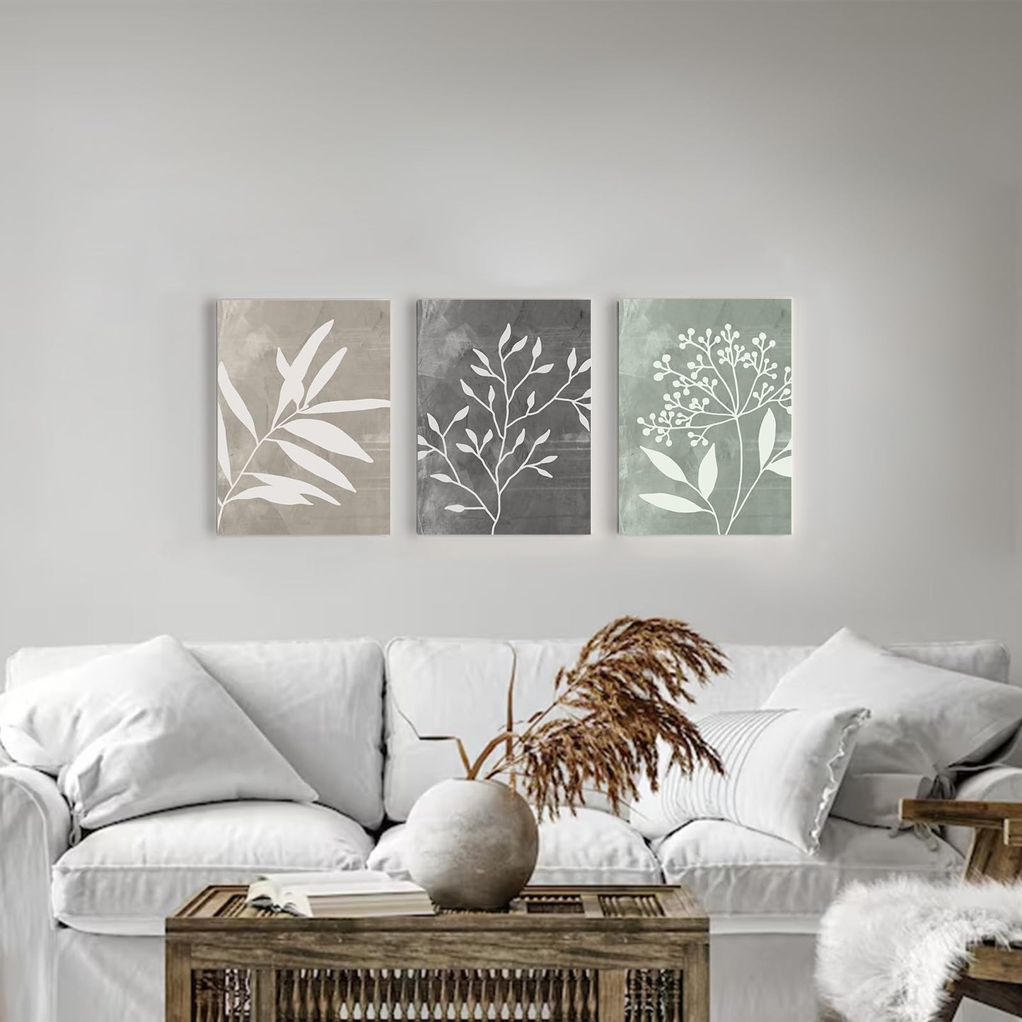 Sage Green Wall Art Set of 3 – 12x16in
