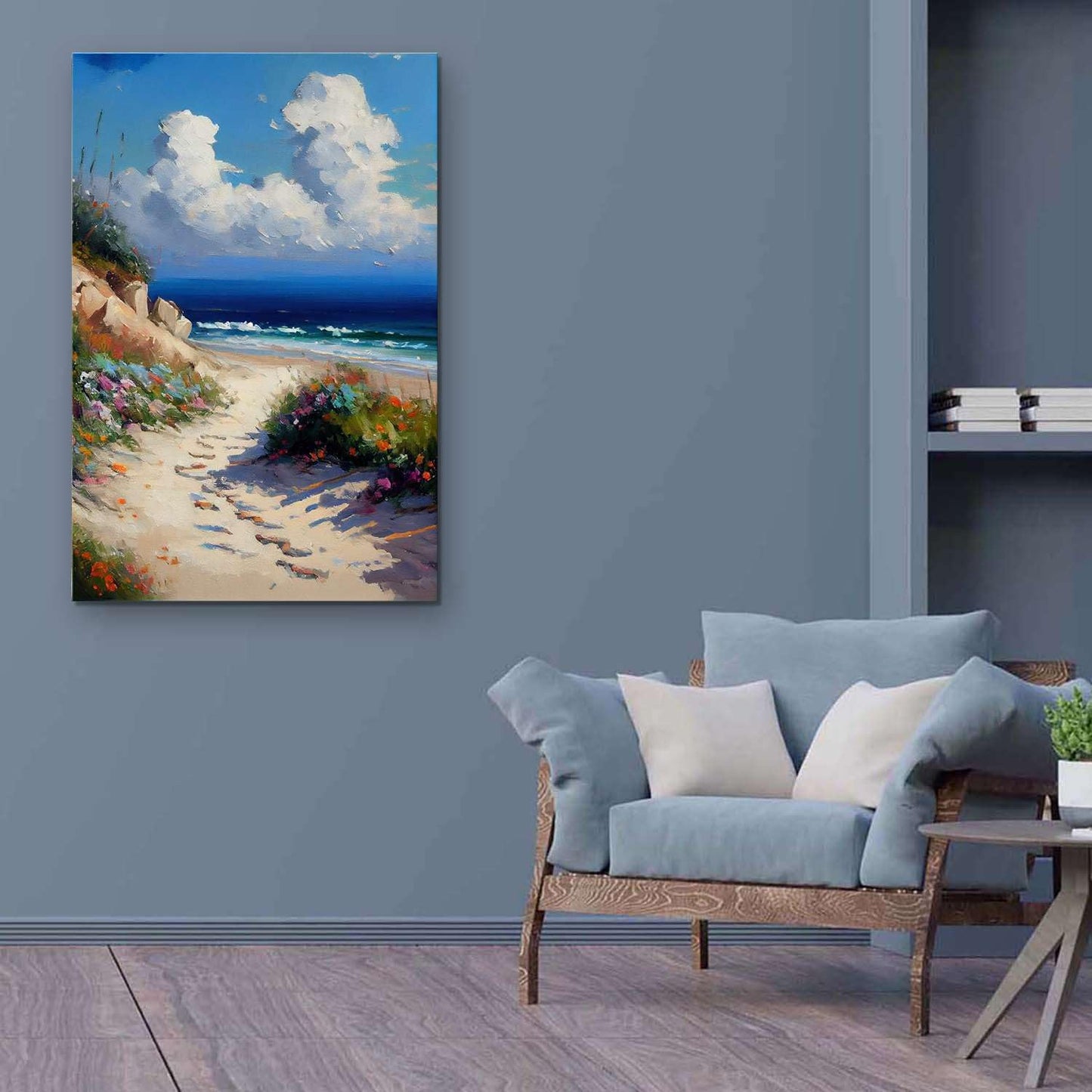 Ship & Moon Canvas Wall Art – 32x48in
