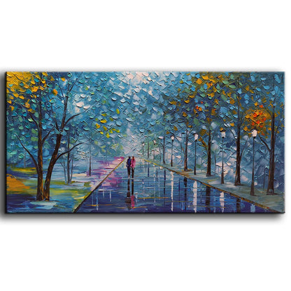 Abstract Tree Landscape Oil Painting 24x36in