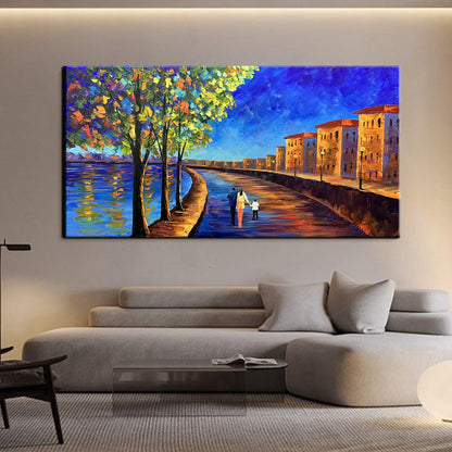 Abstract Tree Landscape Oil Painting 24x36in