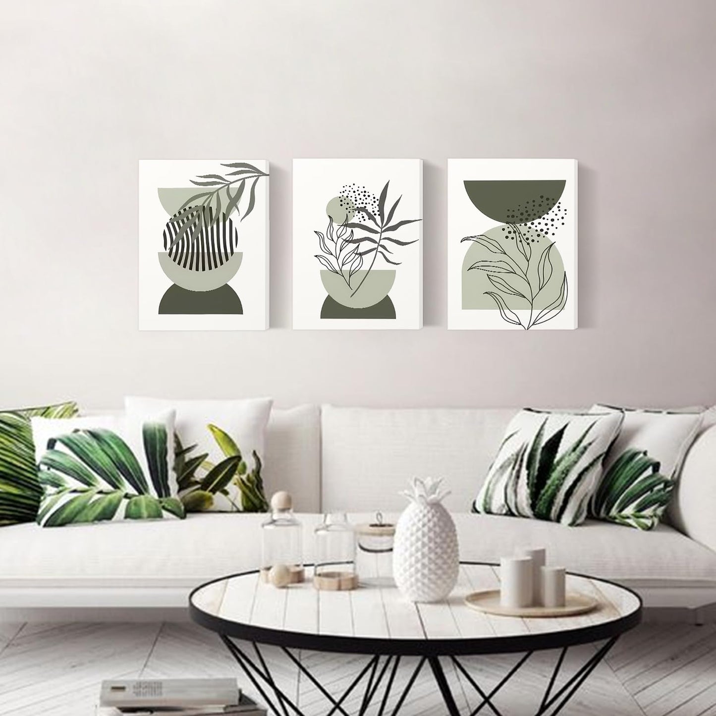 Sage Green Wall Art Set of 3 – 12x16in