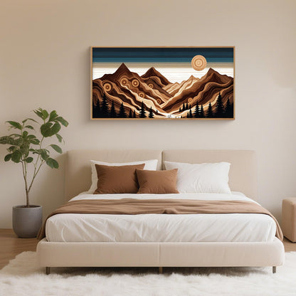 Navy Blue Abstract Wall Art 3PC 24x36in