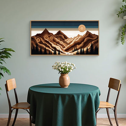 Navy Blue Abstract Wall Art 3PC 24x36in