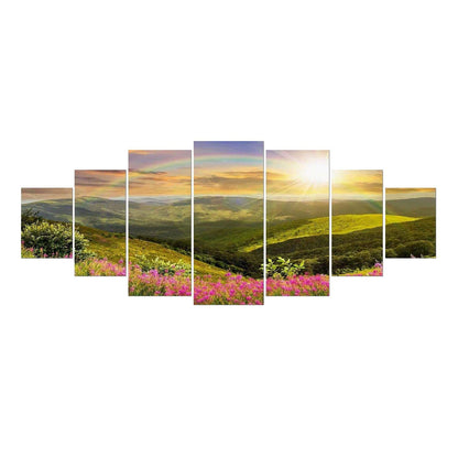 Blue Mountain Lake Wall Art – 7 Panels