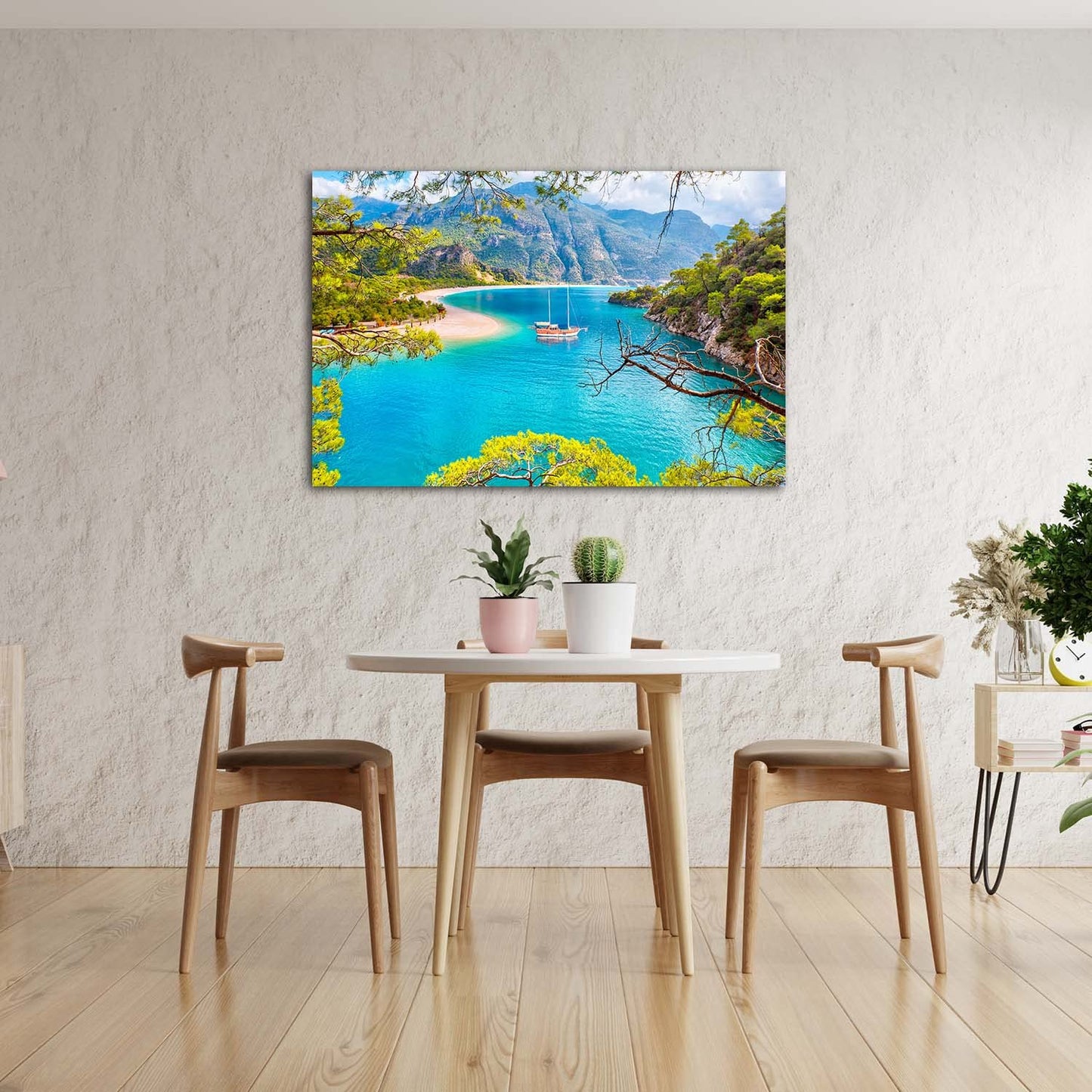 Caribbean Beach Glass Wall Art 24x36in