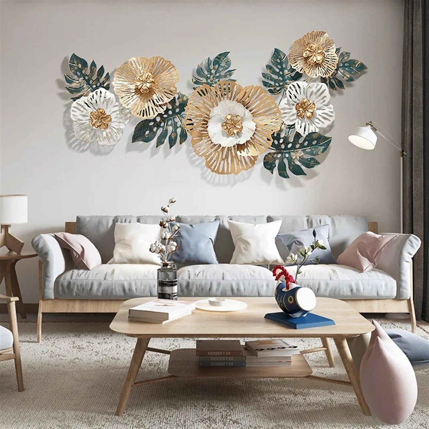 Abstract Floral Wrought Iron Wall Art