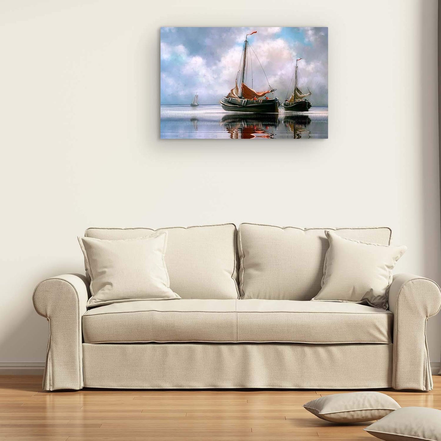 Caribbean Beach Glass Wall Art 24x36in