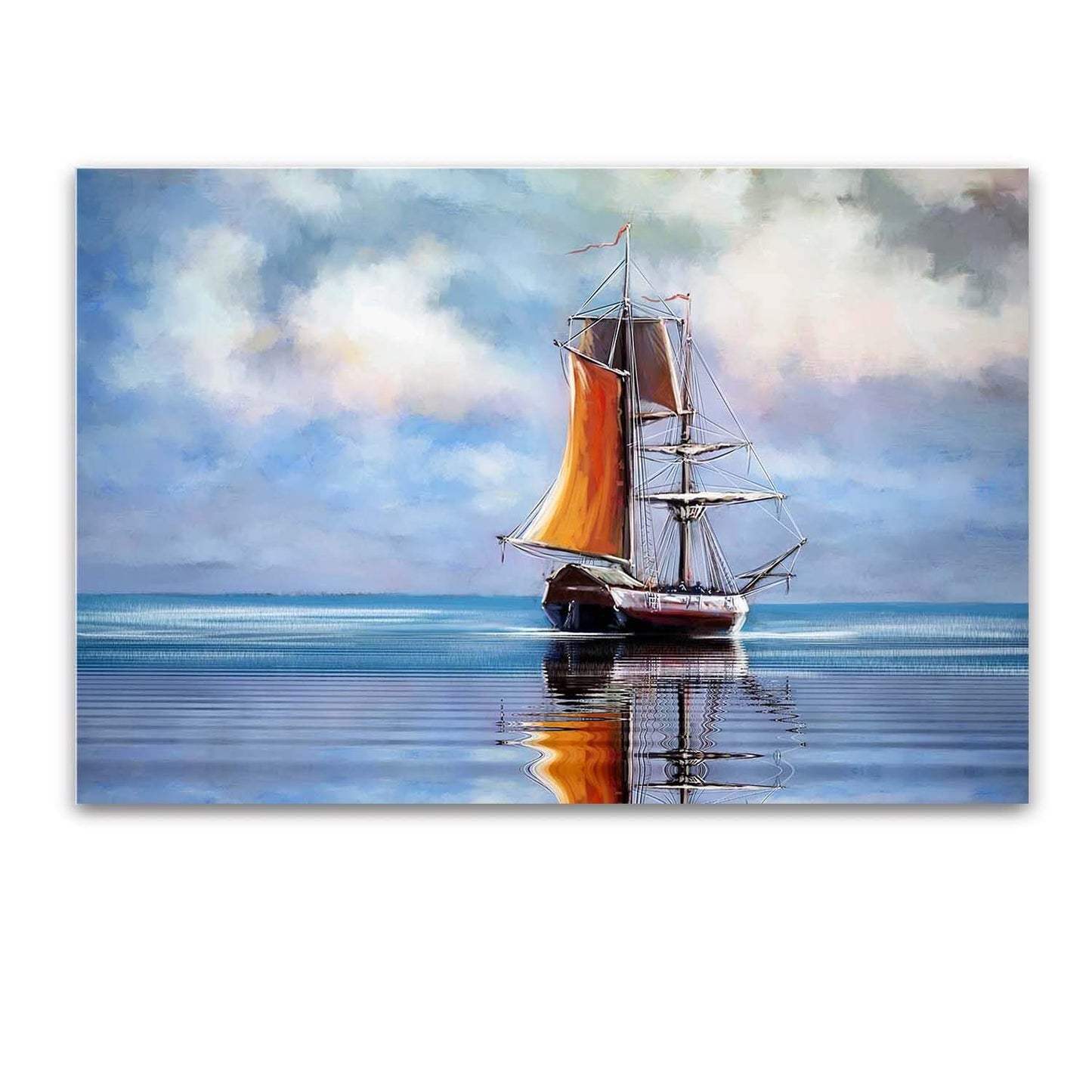 Caribbean Beach Glass Wall Art 24x36in