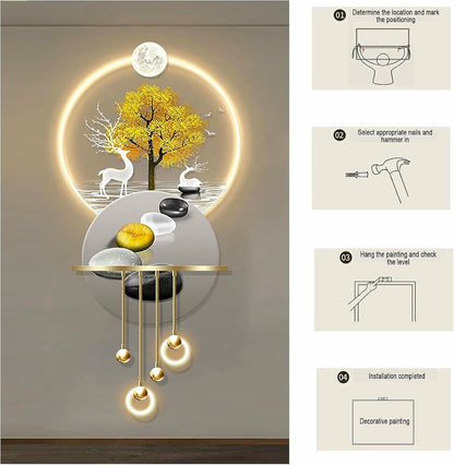 3D LED Landscape Wall Sculpture