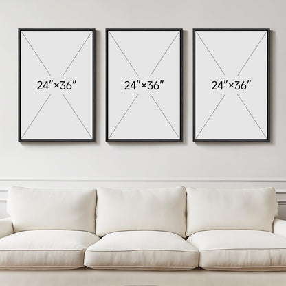 Neutral Abstract Wall Art 3PC 24x36in