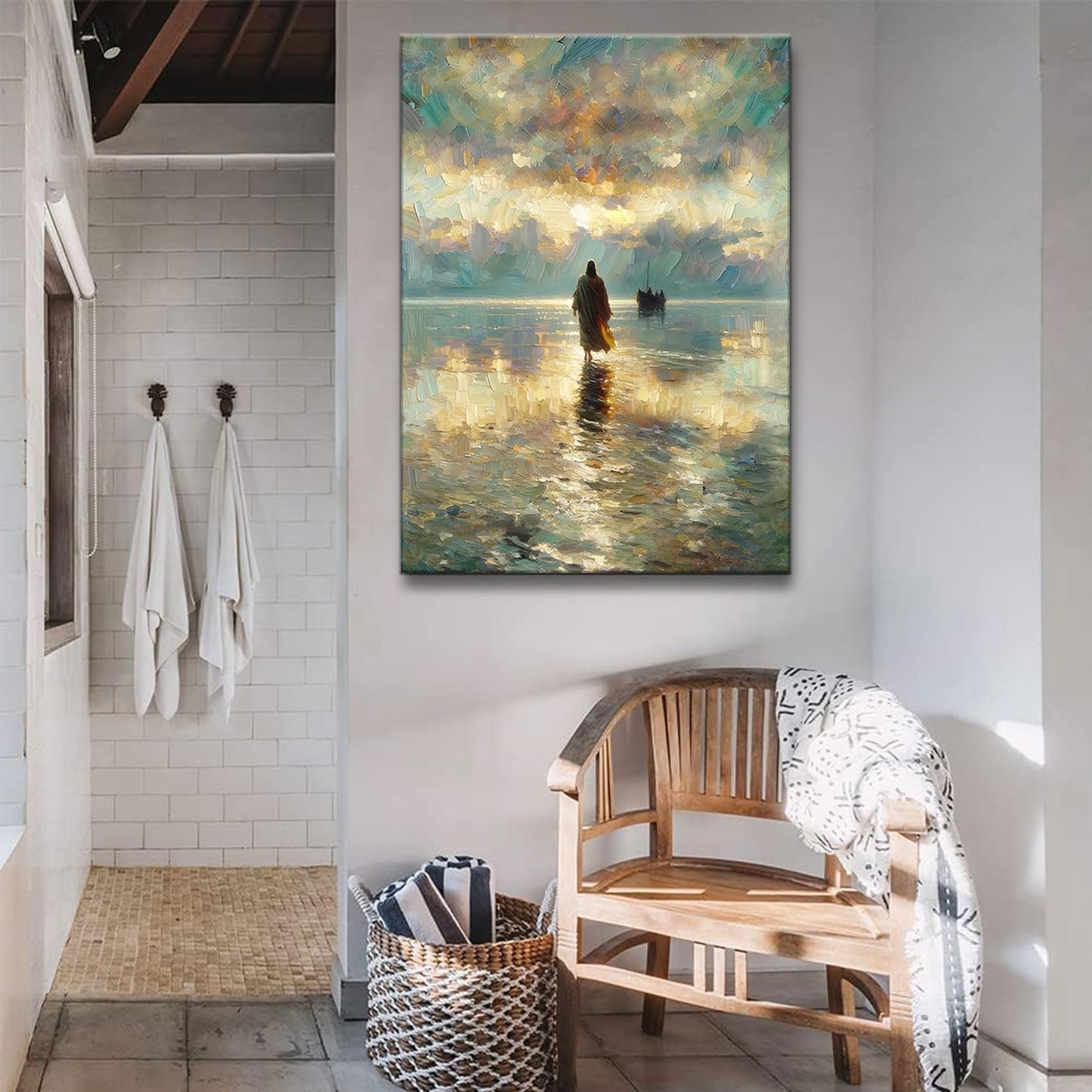 Jesus Walking on Water Wall Art 12x16in