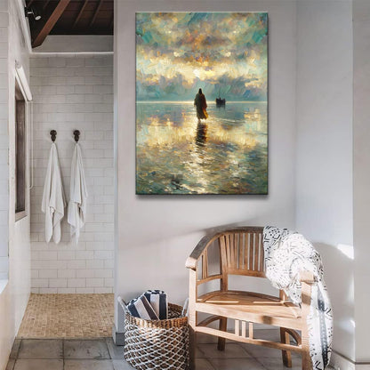 Jesus Walking on Water Wall Art 12x16in