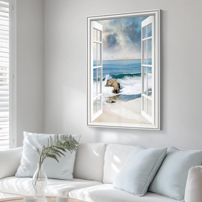 Blue Ocean Beach Wall Art 3PC 24x36in