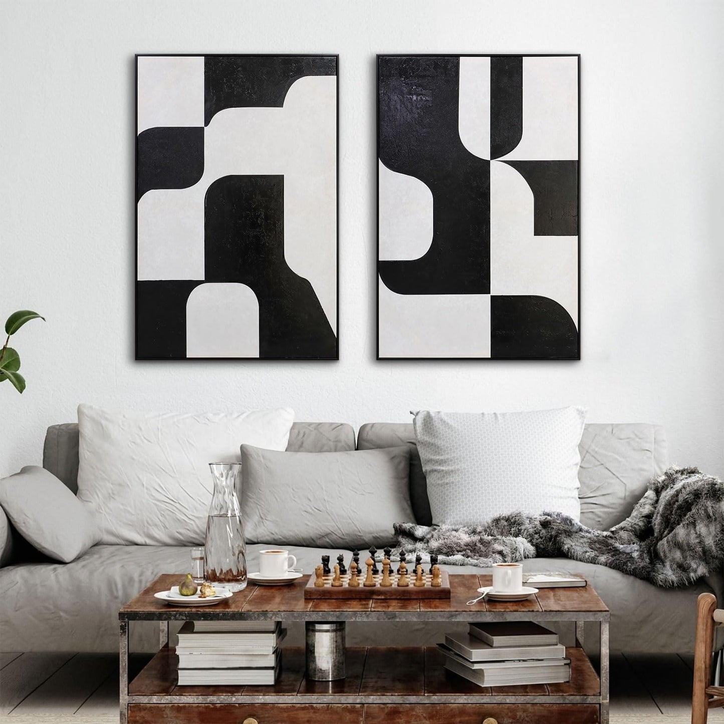 Boho Textured 3D Wall Art 3PC 24x36in