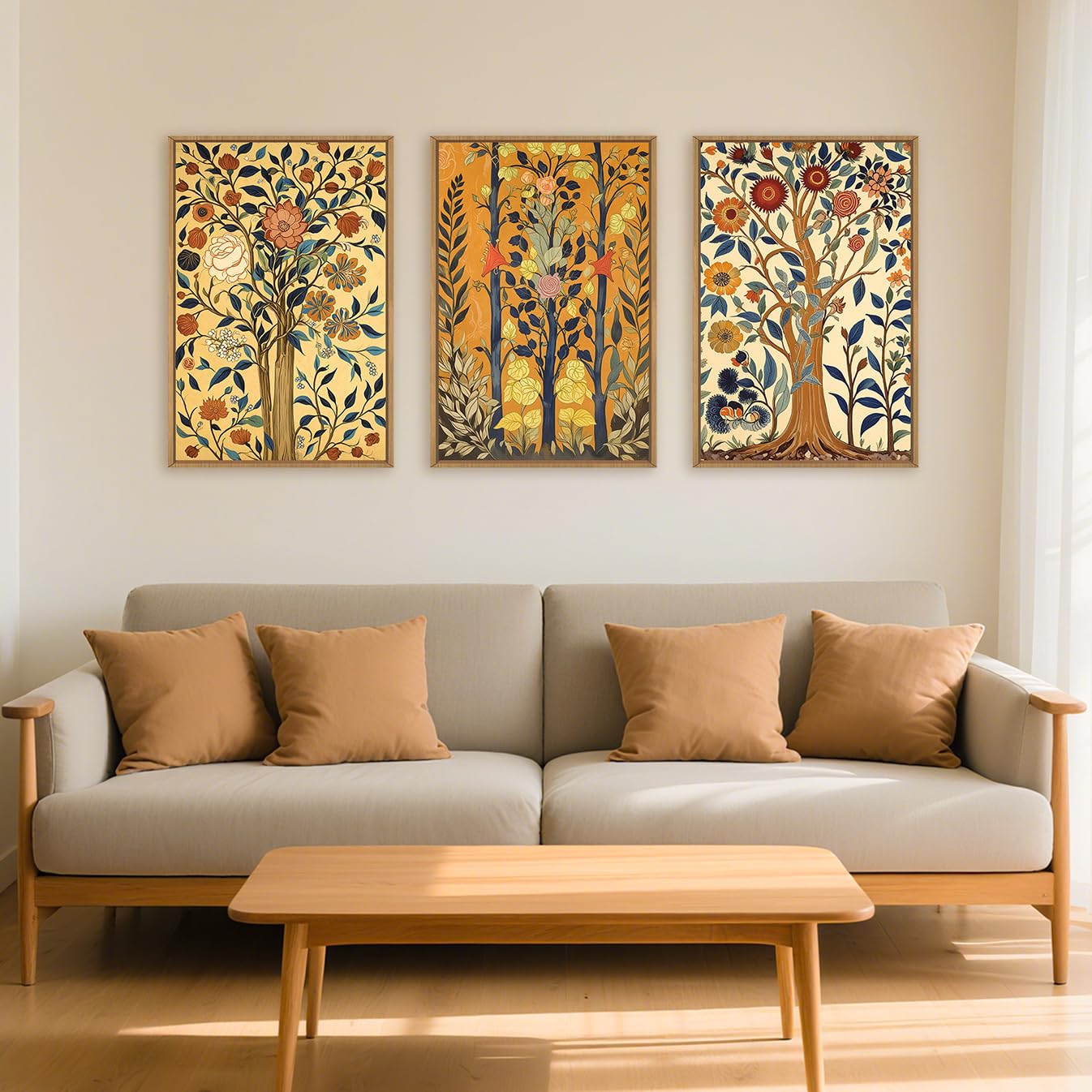 Navy Blue Abstract Wall Art 3PC 24x36in