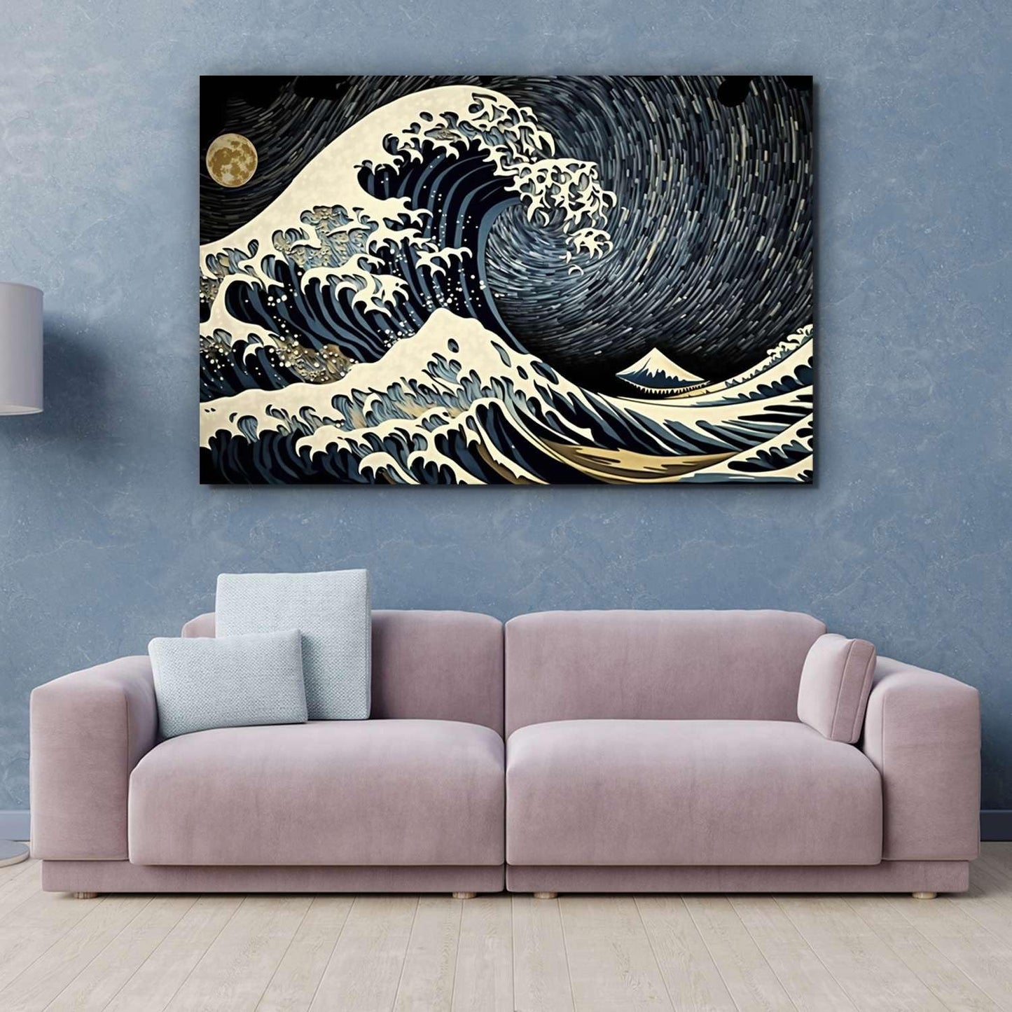 Ship & Moon Canvas Wall Art – 32x48in