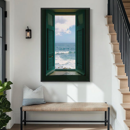 Blue Ocean Beach Wall Art 3PC 24x36in