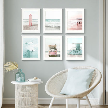 Blue Ocean Beach Wall Art 3PC 24x36in