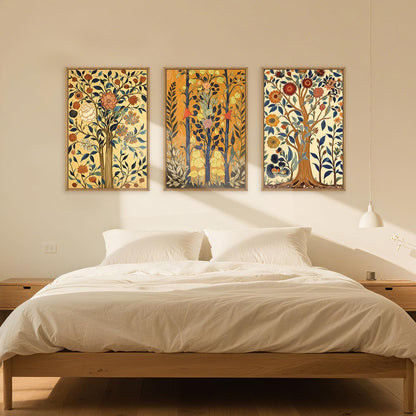 Navy Blue Abstract Wall Art 3PC 24x36in