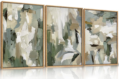 Navy Blue Abstract Wall Art 3PC 24x36in
