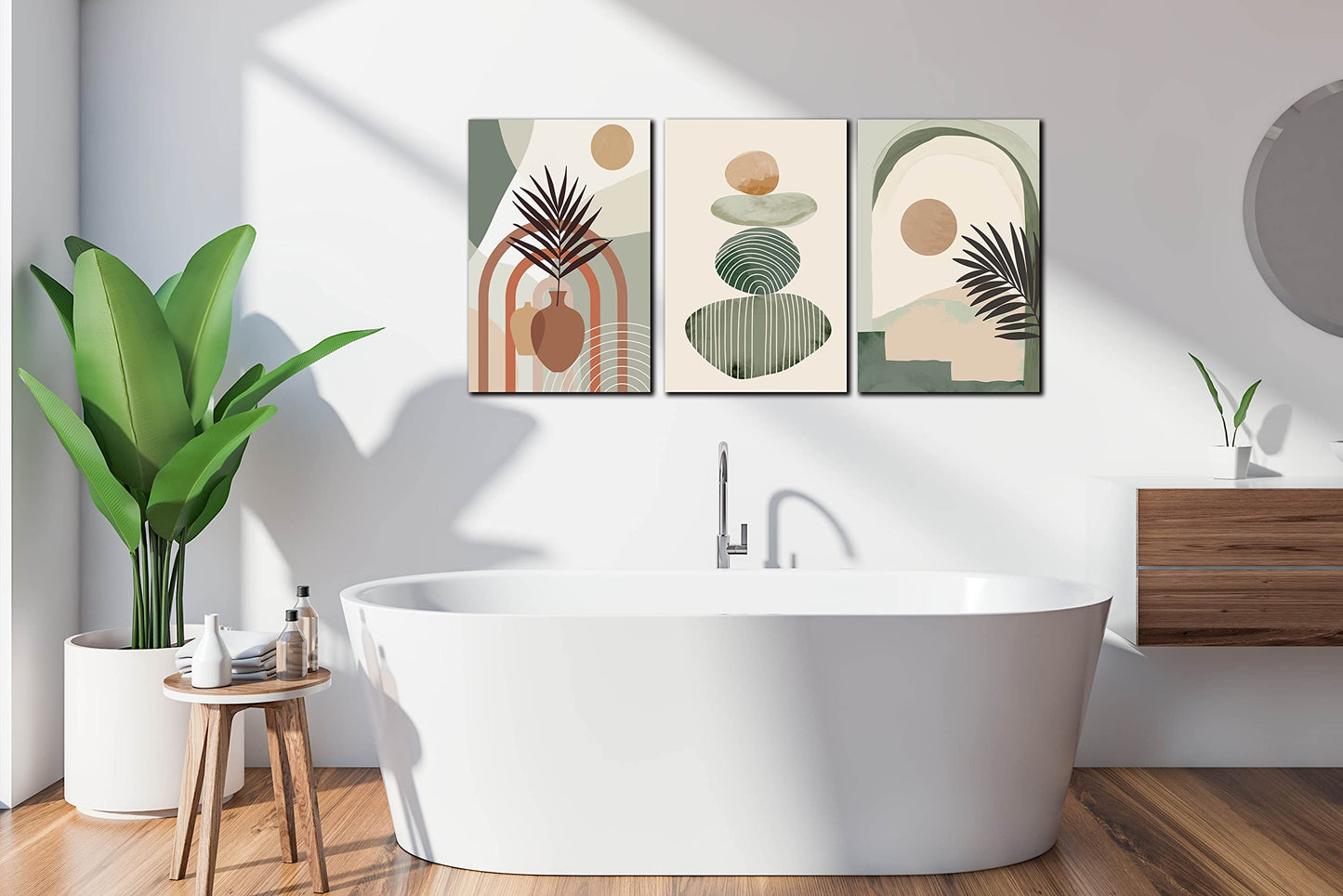 Boho Minimalist Wall Art 3PC 24x36in