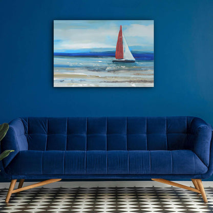 Ship & Moon Canvas Wall Art – 32x48in