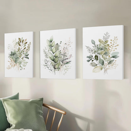 Sage Green Wall Art Set of 3 – 12x16in