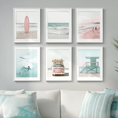 Blue Ocean Beach Wall Art 3PC 24x36in