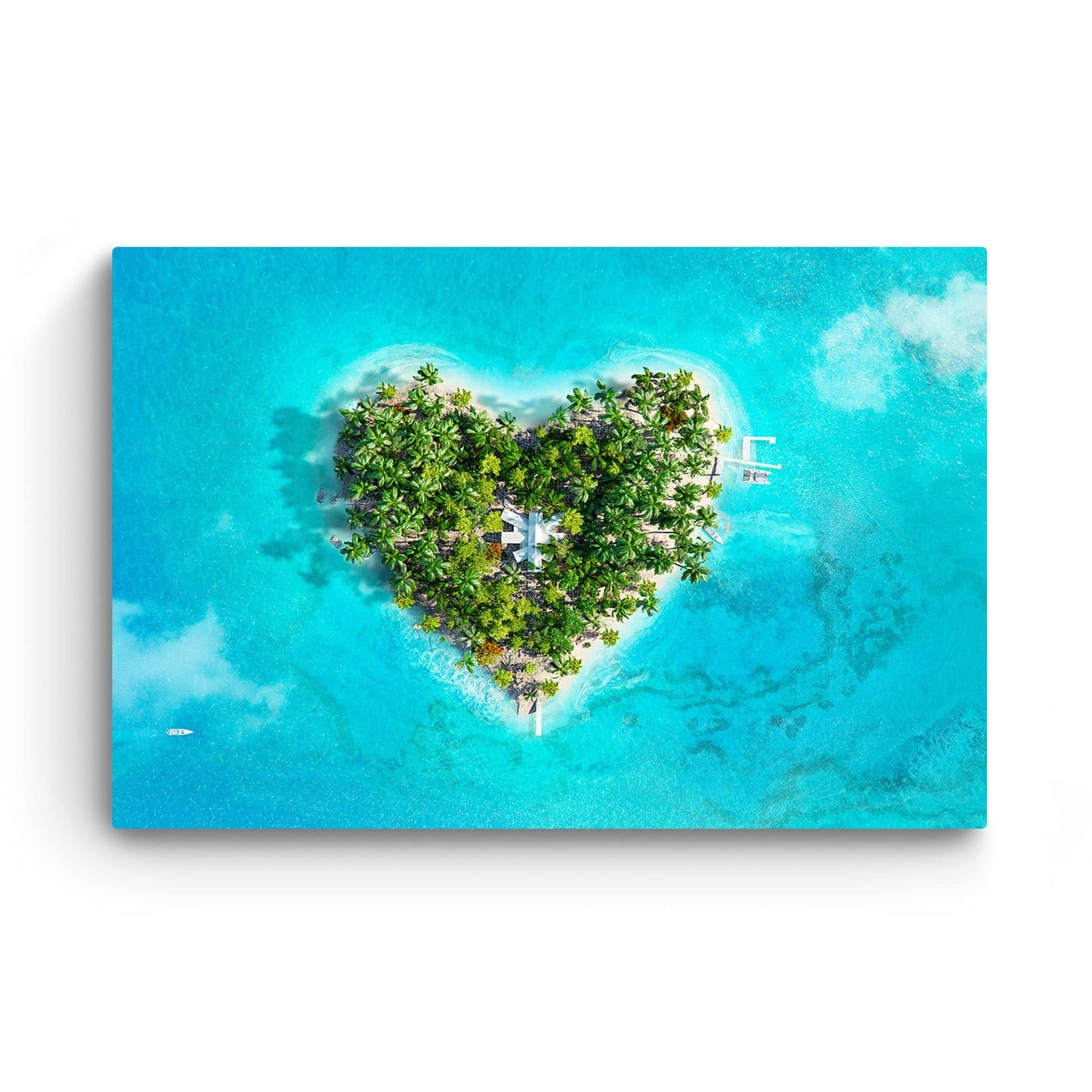 Caribbean Beach Glass Wall Art 24x36in