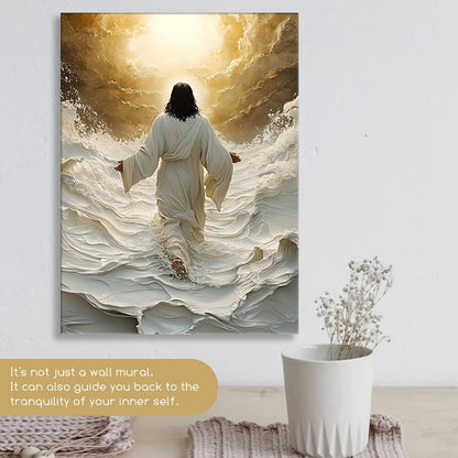 Jesus Walking on Water Wall Art 12x16in