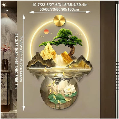 LED Chinese Wall Sculpture Art